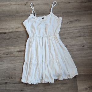 White Ruffle Dress